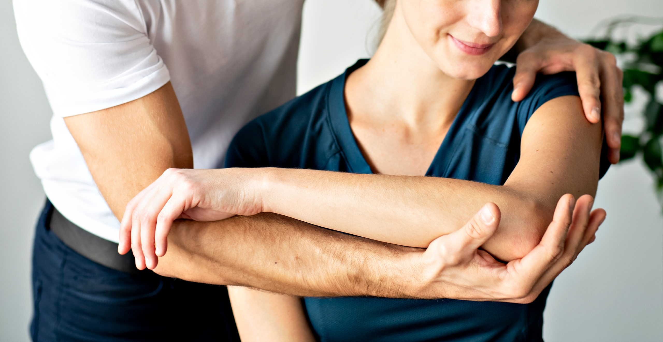 Physiotherapist with patient