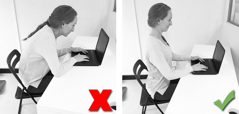 correct desk posture